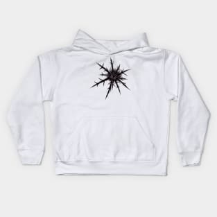 Dry Thistle With Sharp Thorns Gothic Botanical Art Kids Hoodie